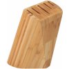 Blok na nože BANQUET Stojan dřevěný pro 5 nožů BRILLANTE Bamboo 22 x 13,5 x 7 cm