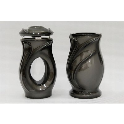 Svítilna a váza na hrob imitace metal III – Zboží Dáma