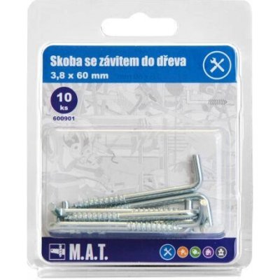 skoba se závitem do dřeva 60x3,8mm Zn (10ks) – Hledejceny.cz