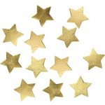 Hvězdičky dřevěné zlaté 3,5 cm 12 ks – Sleviste.cz