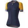Cyklistický dres Dotout Crew letní Deep blue/yellow dámský