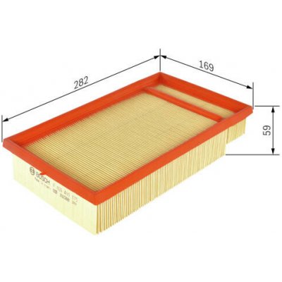 Vzduchový filtr BOSCH F 026 400 175 BO F026400175 – Zboží Mobilmania