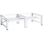 vidaXL Podstavec pod pračku a sušičku s výsuvnými policemi bílý – Zbozi.Blesk.cz