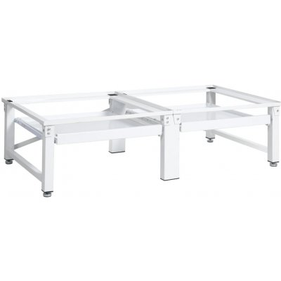 vidaXL Podstavec pod pračku a sušičku s výsuvnými policemi bílý – Zbozi.Blesk.cz