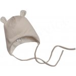 Baby Service Kojenecká čepice zavazovací s oušky Vlnky smetanová Babyservice – Zboží Dáma