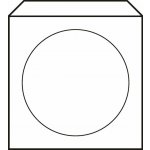 Papírová obálka pro CD nebo DVD s okénkem 50 ks K-125X125/B/50 – Zboží Živě