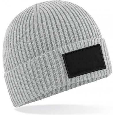 Beechfield Zimní čepice s nášivkou B442R Light Grey – Hledejceny.cz