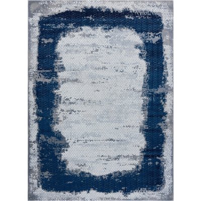 Dywany Łuszczów Core A004 Frame blue/Grey modrá