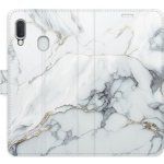 Pouzdro iSaprio Flip s kapsičkami na karty - SilverMarble 15 Samsung Galaxy A20e