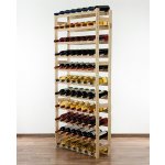 Mamutex Dřevěný regál na víno 1660x720x250 mm 77 lahví, borovice – Sleviste.cz