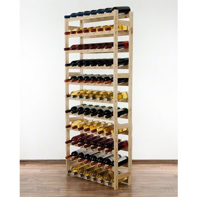 Mamutex Dřevěný regál na víno 1660x720x250 mm 77 lahví, borovice – Sleviste.cz