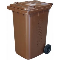 PK Group Plastová popelnice 240 l hnědá na BIO odpad