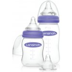Lansinoh Startovací set kojeneckých lahví 1 ks 160 ml + 1 ks 240 ml + dudlíky NaturalWave 3 ks S + M + F – Zboží Dáma