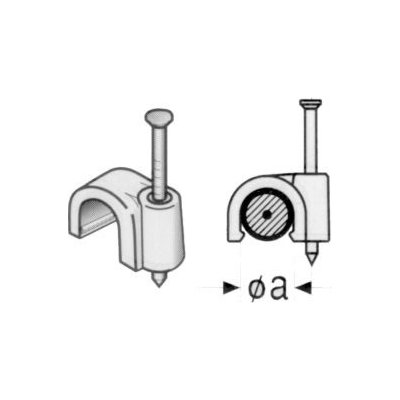 Příchytka kabelová KO 10 10mm bílá 100ks – Zbozi.Blesk.cz