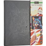 Grafix Malování podle čísel kočka 30 x 30 cm na černé plátno – Hledejceny.cz