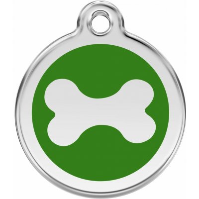 Red Dingo známka Bone Green Kost zelená M 30 mm – Hledejceny.cz