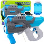 LEAN Toys Elektrická Vodní Pistole Mýdlové Bubliny 2v1 Šedá Modrá – Hledejceny.cz