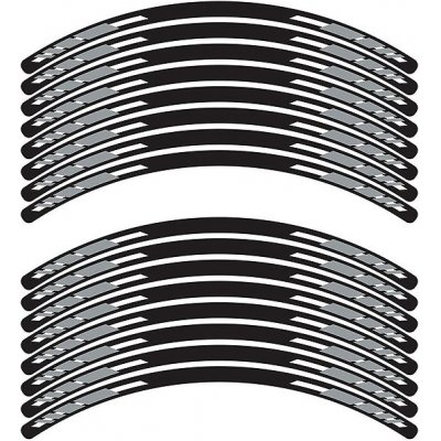 SEFIS sada 4-dílných polepů EASY na kola motocyklu šedá | Zboží Auto