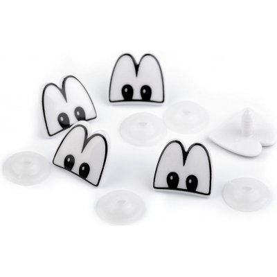 Oči s pojistkou 22x24 mm - b černá (5 pár) – Zboží Dáma