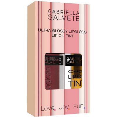 Gabriella Salvete Ultra Glossy 05 lesk na rty pro objem rtů 4 ml + 02 tónovací olej na rty pro výživu a hydrataci 2,7 ml dárková sada – Zbozi.Blesk.cz