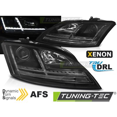 Přední světla s LED denními světly SEQ AUDI TT 8J 06-10 xenon AFS černá – Zboží Mobilmania