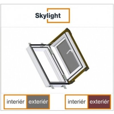 DOBROPLAST - SKYLIGHT LOFT plastový střešní výlez PVC 5/7 - 55/78cm – Sleviste.cz
