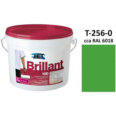 Het BRILLANT 100 3 kg interiérová barva odstín T-256-0 cca RAL 6018 zelená světlá