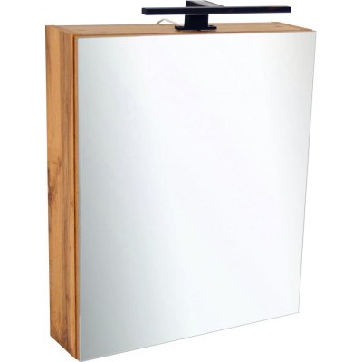 BPS-koupelny Zrcadlová skříňka Ideal OW 50 ZS LED-B s osvětlením Any LED 30 B, černá – Zbozi.Blesk.cz