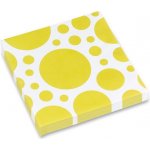 Amscan ubrousky Solid Color Dots žluté 2V 20ks 33x33cm – Sleviste.cz