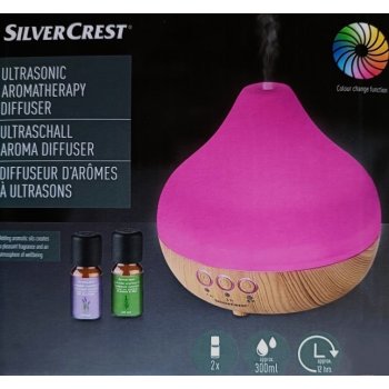 Silvercrest Aroma difuzér SADH 12 B2 dřevo a průhledné víko 300 ml