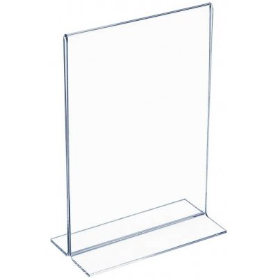 A-Z Reklama CZ plastový stojánek na 1 list papíru tvar T na výšku A6 – Zboží Dáma