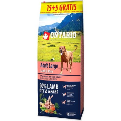 Ontario Adult Large Lamb & Rice 20 kg – Sleviste.cz