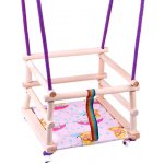 Malimas dřevěná houpačka závěsná přírodní+podsedák – Zbozi.Blesk.cz