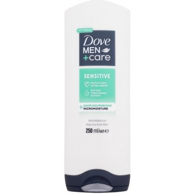 Dove Men+Care Sensitive 3-v-1 sprchový gel 250 ml – Zbozi.Blesk.cz