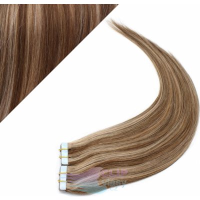 Tape in 40cm vlasy REMY tmavý melír #4/27 – Sleviste.cz