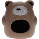 Duvo+ Domek keramika hlod. hnědý medvěd 11 x 10 x 12 cm – Zbozi.Blesk.cz