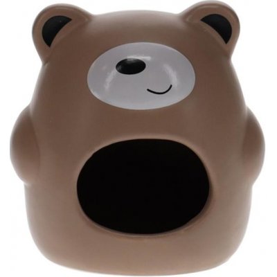 Duvo+ Domek keramika hlod. hnědý medvěd 11 x 10 x 12 cm – Zbozi.Blesk.cz