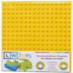 L-W Toys Podložka na stavění JUNIOR 16x16 bodů žlutá