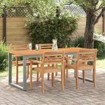 OMAXI 784308 Zahradní jídelní stůl Šedá 160 x 80 x 75 cm – Hledejceny.cz