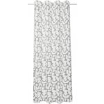 Závěs s řasící páskou Chenille s grafickým vzorem šedý 245 x 135 cm – Hledejceny.cz