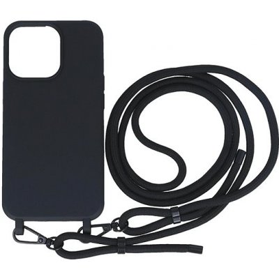 TopQ Simple iPhone 15 Pro černý se šňůrkou
