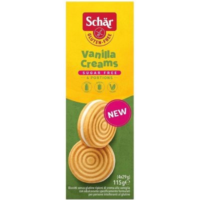 Schär Schär Vanilla Creams Sugar free bez lepku 115 g 115 g – Sleviste.cz