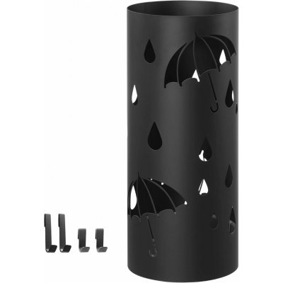 SONGMICS Stojan na deštníky kulatý černý motiv deštníky – Zbozi.Blesk.cz