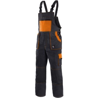 Canis CXS LUXY ROBIN Pracovní kalhoty s laclem černo/oranžová – Zboží Mobilmania