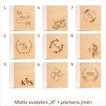 GEDEON Fotoalbum 10x15 200 foto Wood white GRAVÍR Motiv gravíru: Motiv svatební "X" + vlastní jména – Zbozi.Blesk.cz