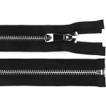 Prima-obchod Kovový zip No 5 délka 85 cm s ozdobným jezdcem, barva 1 černá stříbrná – Zboží Dáma