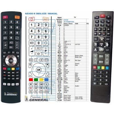 Dálkový ovladač General VIVAX TV-32S60T2, 32S50, 32S55, TV-40S60T2, TV-43S60T2, TV-49S60T2 – Hledejceny.cz