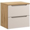 Koupelnový nábytek Comad Závěsná skříňka pod umyvadlo Luxor Beige s deskou 60 cm béžová/dub olejovaný