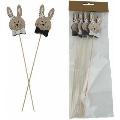 Velikonoční zápich zajíc, 4 ks D7767 – Zboží Dáma