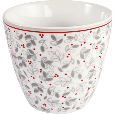 GREEN GATE Latte cup Adley White šedá porcelán 300 ml 300 ml – Zbozi.Blesk.cz